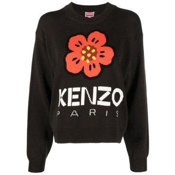 Kenzo Round-neck Knitwear Kenzo , Black , Dames - Xl,L,M
