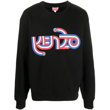 Kenzo Zwarte Sweaters met Kenzo Logo Kenzo , Black , Heren - Xl,L,M,S