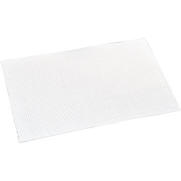 Kesper tafel placemats/onderleggers - wit - 29 x 43 cm - Diner/ontbijt - kunststof geweven