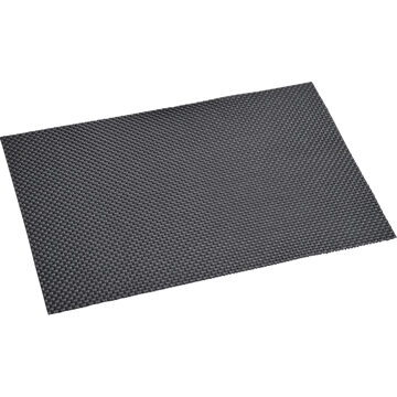 Kesper tafel placemats/onderleggers - zwart - 29 x 43 cm - Diner/Ontbijt - kunststof geweven