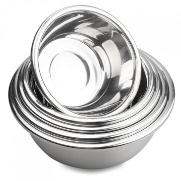 Keuken schaal / mengkom / serveerkom - RVS - dia 30 cm - salade schaal