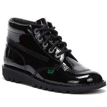 Kickers Kick Hi Dames Laklaarzen - (Zwart)