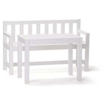 Kids Concept Kids Concept® tuinbank en tafel, wit