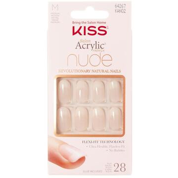 Kiss My Face - Salon Acrylic French Nude Nails 64267 ( 28 Ks ) - Acrylic Nails French Manicure For A Natural Look