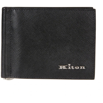 Kiton Nero Portemonnee Kiton , Black , Heren - ONE Size