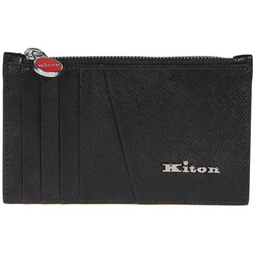 Kiton Zwarte Creditcardhouder Kiton , Black , Heren - ONE Size