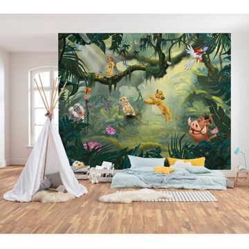 Komar Fotobehang - Lion King Hakuna Matata 350x280cm - Vliesbehang Multikleur