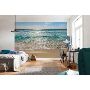 Komar Fotobehang - Seaside 368x254cm - Papierbehang Multikleur