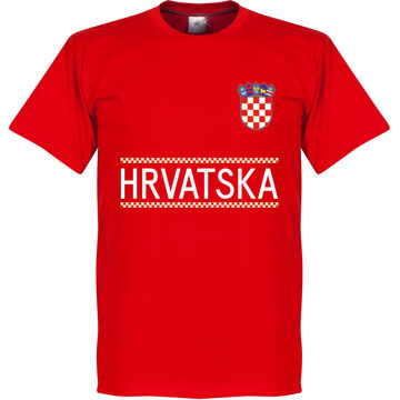 Kroatië Team T-Shirt - Rood - M