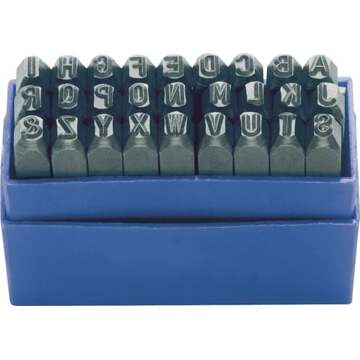 Kukko Slagletterset | 27-delig hoofdletters A-Z | letterhoogte 8 mm in kunststofbox | 1 stuk - 329-208 329-208