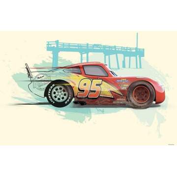 Kunstdruk Cars Lightning McQueen 70x50cm Multikleur