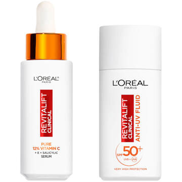 L'Oréal Paris Revitalift Pure Vitamin C Serum and SPF 50+ Invisible Fluid Face Duo