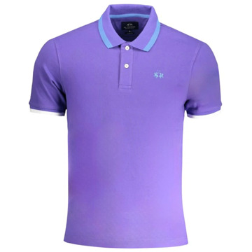 La Martina Lila Katoenen Poloshirt La Martina , Purple , Heren - 2Xl,Xl,L,M,S,3Xl