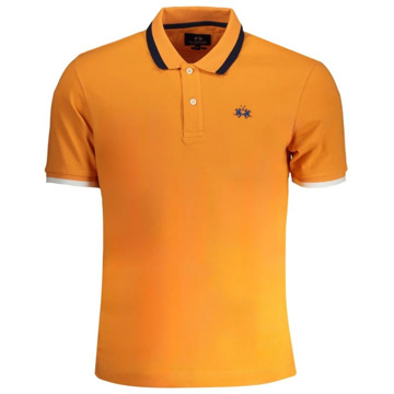 La Martina Slim Fit Polo Shirt met Contrastdetails La Martina , Orange , Heren - 2Xl,Xl,L,M,S,3Xl