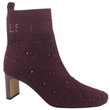 La Strada 2151725-4531 aubergine dames enkellaarzen gekleed Rood - 40