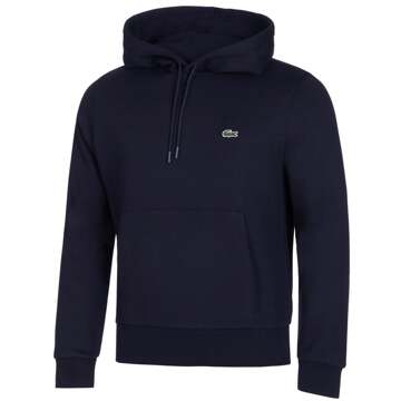 Lacoste Bio Cotton Fleece Hoodie Heren navy - XL