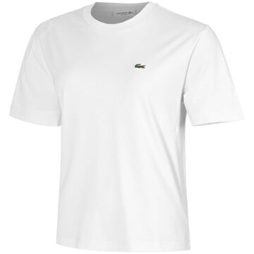 Lacoste Relaxed Fit Plain Soft T-shirt Dames-Wit - XS