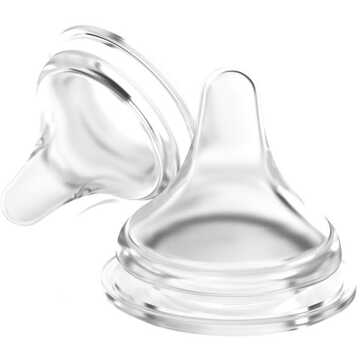 Lansinoh Speen medium toevoer Natural Wave 2 stuks