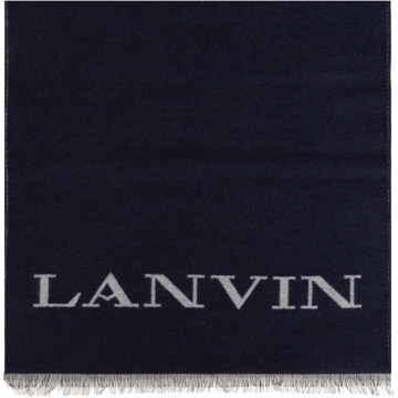 Lanvin Sjaal met logo Lanvin , Blue , Dames - ONE Size