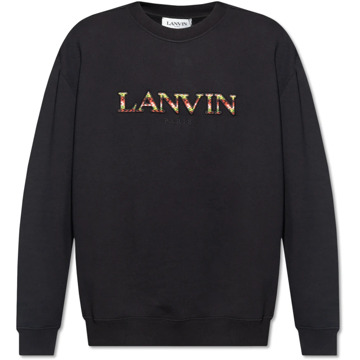 Lanvin Sweatshirt met logo Lanvin , Black , Heren - L,M,S