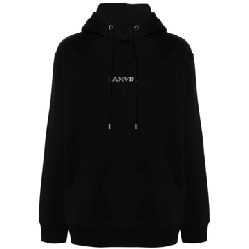 Lanvin Zwart Sweatshirt met Logo en Capuchon Lanvin , Black , Heren - L,M,S