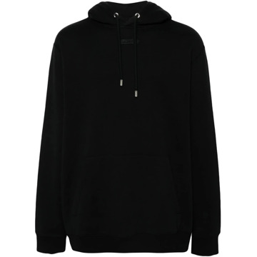 Lanvin Zwarte hoodie met patch Lanvin , Black , Heren - Xl,L,M,S