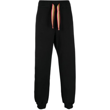 Lanvin Zwarte katoenen trainingsbroek met trekkoord Lanvin , Black , Heren - Xl,L,M,S