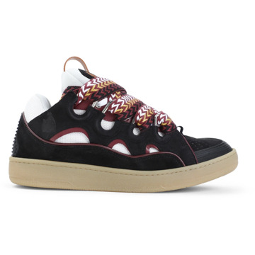 Lanvin Zwarte Suède Curb Sneakers Lanvin , Black , Heren - 42 Eu,40 Eu,45 Eu,41 Eu,46 Eu,43 Eu,44 EU