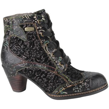 Laura Vita Alcizeeo 01 dorian dames veterboots gekleed Zwart - 38