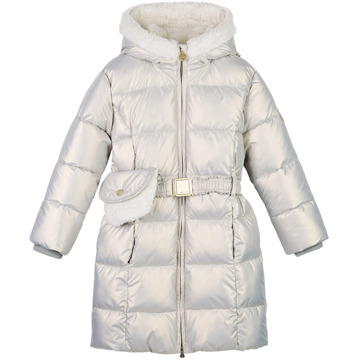 Le Chic meisjes winterjas Zilver - 122-128