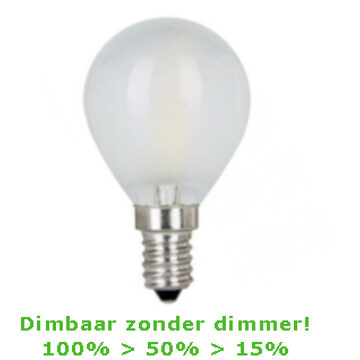 LED E14-G45-Filament Bulb - 4W - 2700K - 450Lm - 3-Stap-Dimbaar