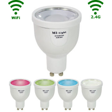 LED GU10 Spot - 4W - RGB/Warm wit - WiFi/RF Controlled + AB