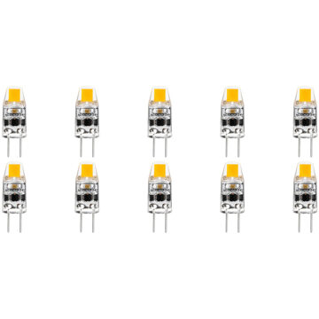 LED Lamp 10 Pack - Velvalux - G4 Fitting - Dimbaar - 2W - Helder/Koud Wit 6000K - 12V Steeklamp Vervangt 20W