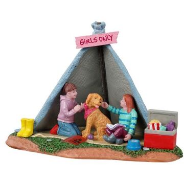 Lemax Girls Backyard Camping