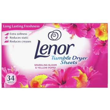 Lenor Dryer Sheets Lenor Droogtrommeldoekjes Sparkling Bloom 34 st