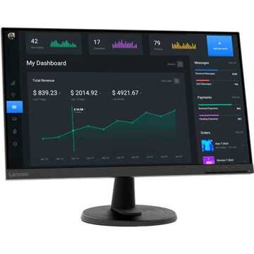 Lenovo D24-40 Monitor Zwart