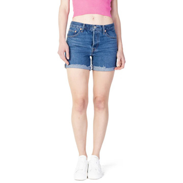 Levi's 29961-0030 501 Rolled Short Levi's , Blauw , Dames - W24,W29,W26,W25