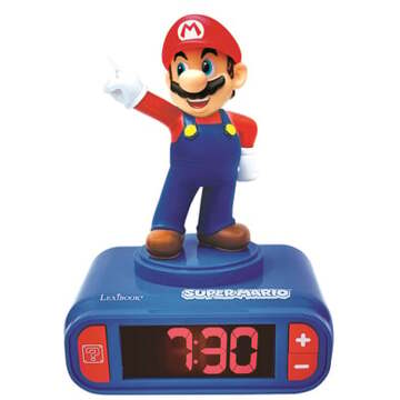 Lexibook Super Mario wekker en nachtlampje met geluiden 3D