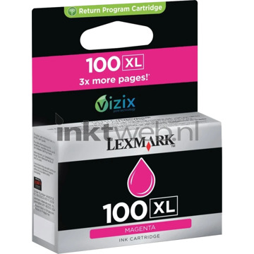 Lexmark 100XL Ink Cartridge Magenta (rood) 14N1070E