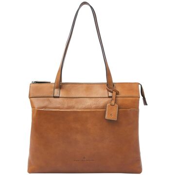 Lia Single zip Heritage laptoptas 15.6 inch light brown Bruin