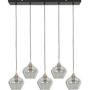 Light & Living Hanglamp Rakel - Antiek Brons - 5L 104x20x120cm Brons, Goud