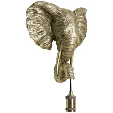 Light & Living Wandlamp ELEPHANT - 35x13x36cm - Goud