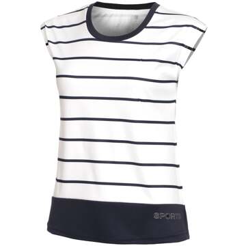 Limited Sports T-shirt Dames-Wit,Donkerblauw - XS