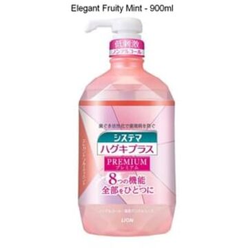 Lion Systema Haguki Plus Premium Mouthwash 900ml - Elegant Fruity Mint