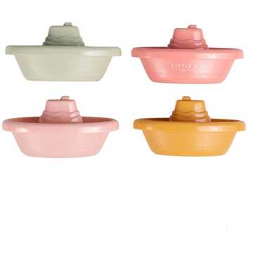 Little Dutch Stackable Bath Boats Pink Roze
