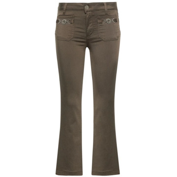 Liu Jo Cropped Trousers Liu Jo , Green , Dames - W29,W31,W33,W24,W27,W25,W26,W28