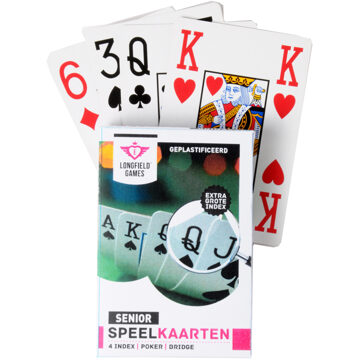 Longfield Games Senior Speelkaarten Wit