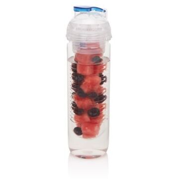 Loooqs Tritan drinkfles met fruit infuser - 500 ml - blauw