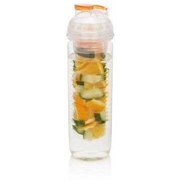 Loooqs Waterfles met infuser 500 ml - Oranje