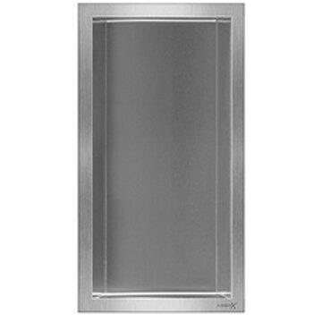 Looox Box inbouw nis 15 x 30 cm. RVS Geborsteld
